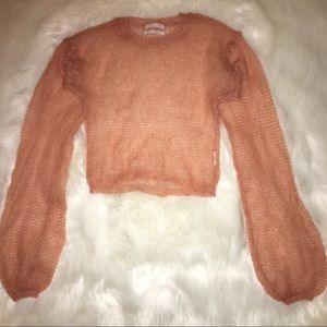 Loosely knit crop top